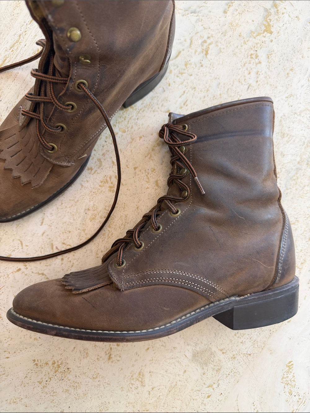 Vintage Made in USA Leather Paddock Riding Boots Women’s 8M